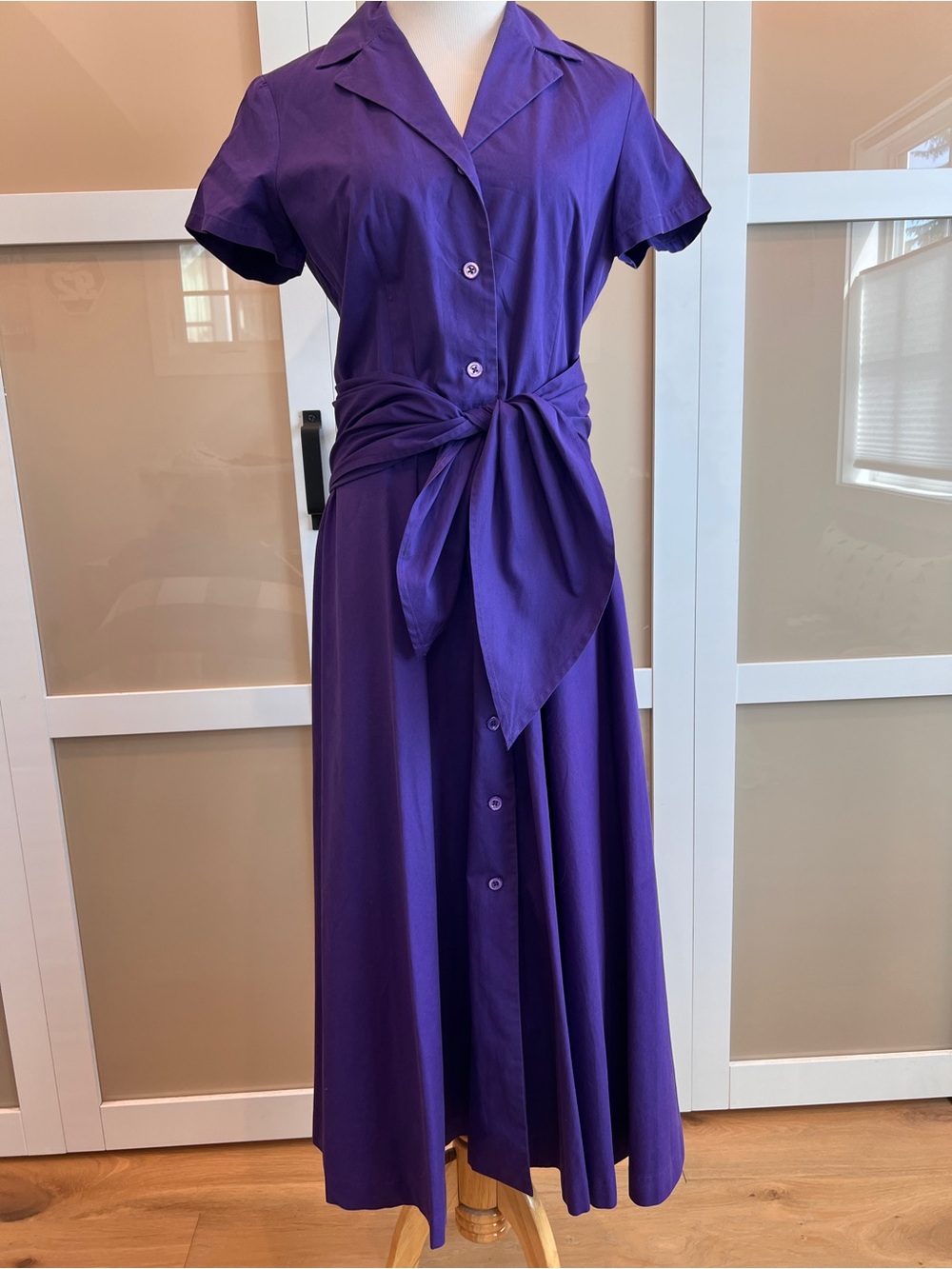 The 1947 Shirt dress by J.Peterman in Imperial Purple